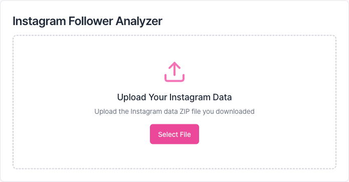 ZIP upload area on the TrackFollows home page